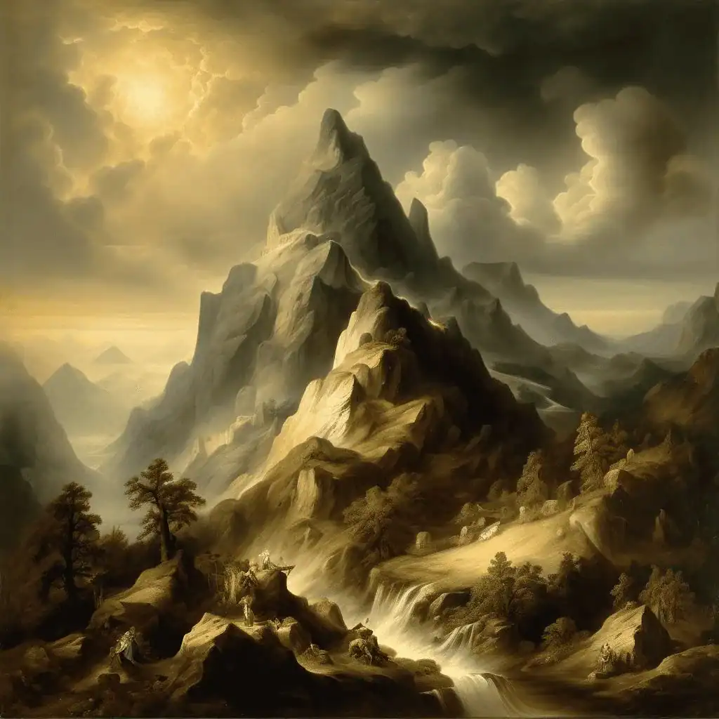 Mountain landscape – August Friedrich Schenck